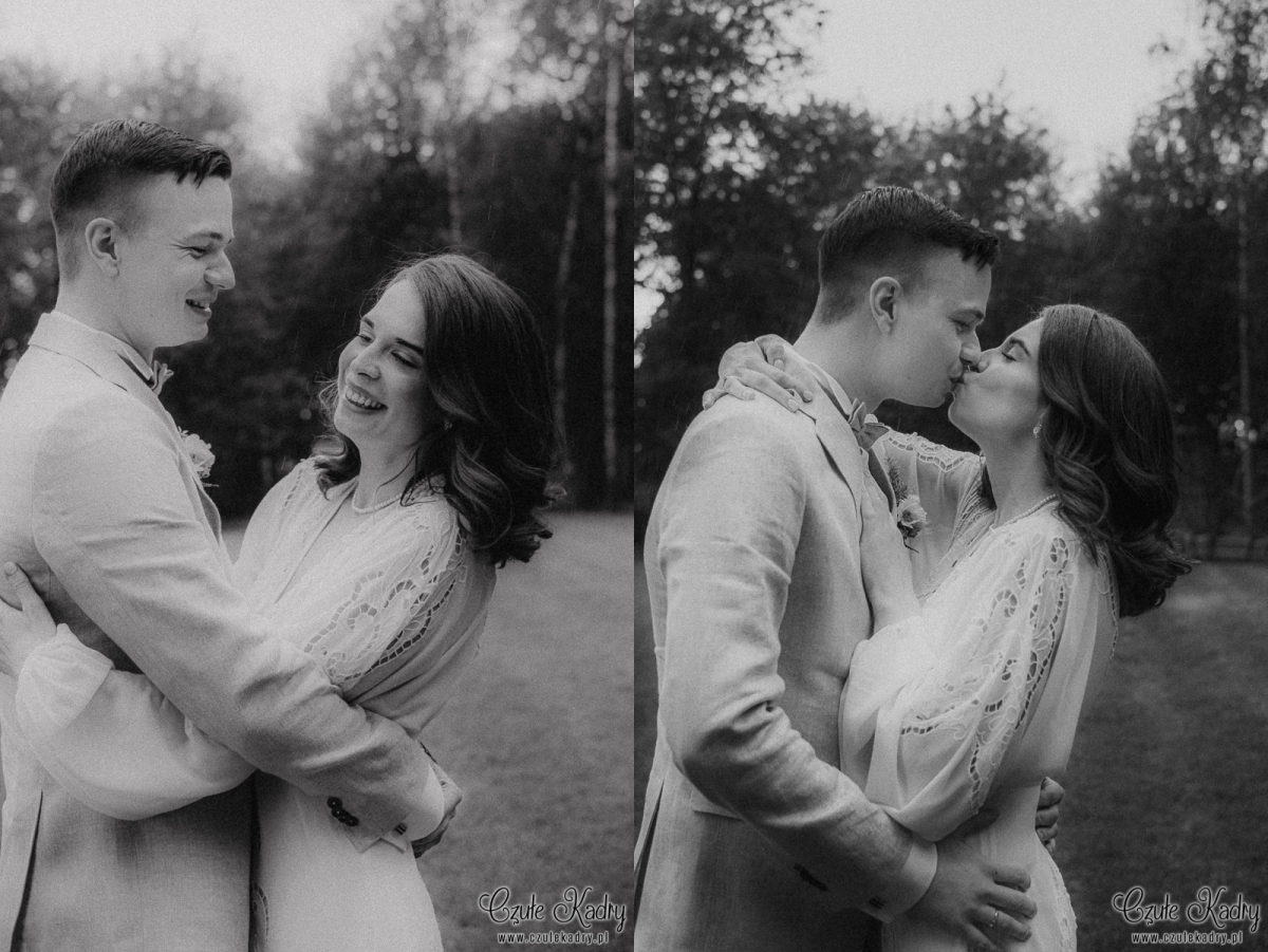 sesja slubna w deszczu