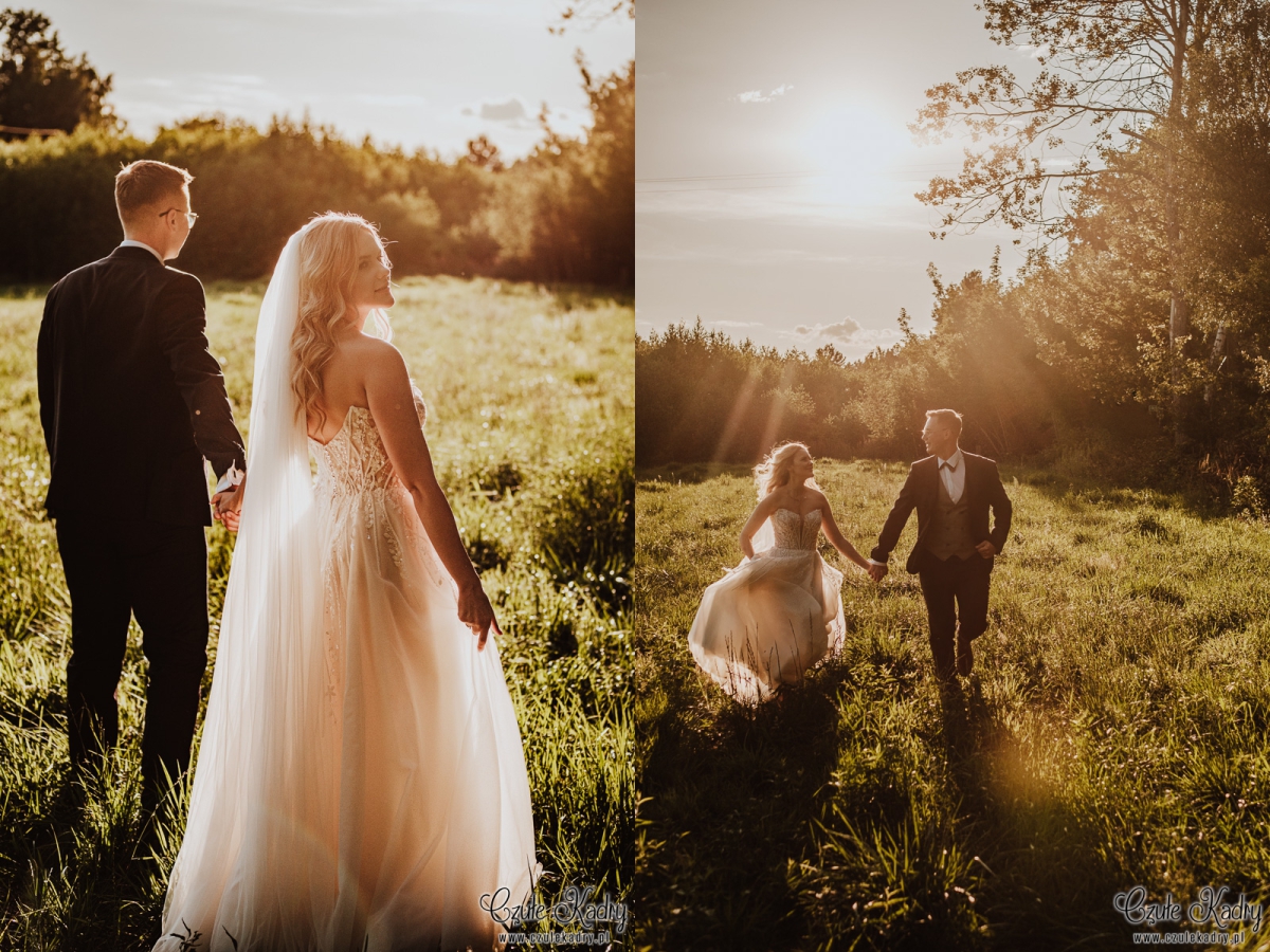 sesja slubna nad jeziorem