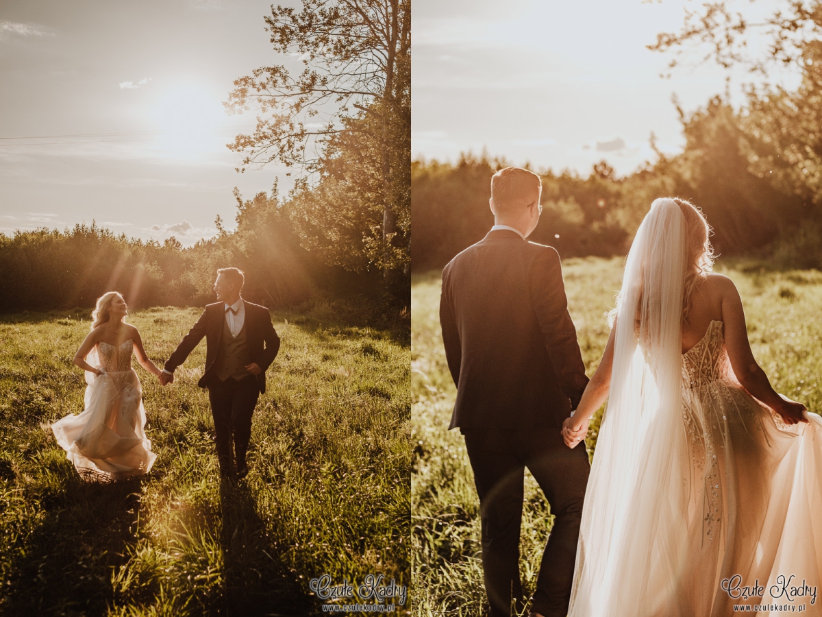 sesja slubna nad jeziorem